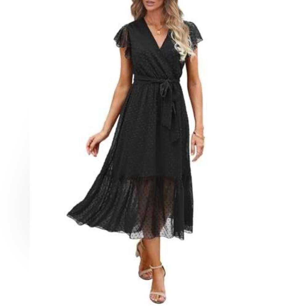 Women Summer Bohemian black dress